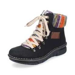 Naisten Talvikengät Rieker Musta Kombi